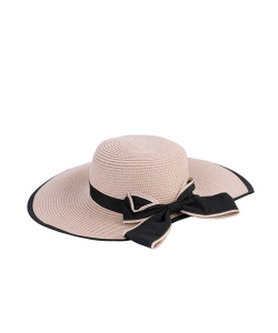 Vintage Summer Straw Hat HA320132 LIGHT ROSE